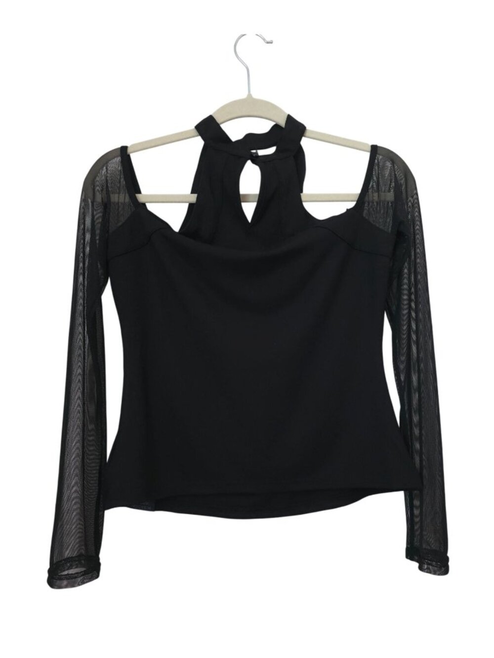 NWT Killstar x Kihilist Only Consolation Black Long Sheer Sleeve Top Sz M